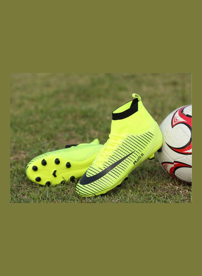 Beauenty High Top Football Trainers Green/Black - Image 4