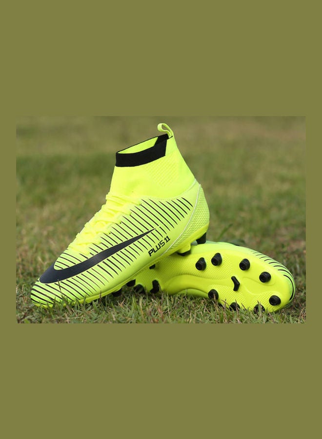 Beauenty High Top Football Trainers Green/Black - Image 5