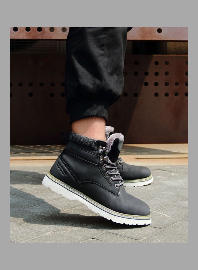 حذاء بوت برباط لتسلق الجبال أسود وأخضر