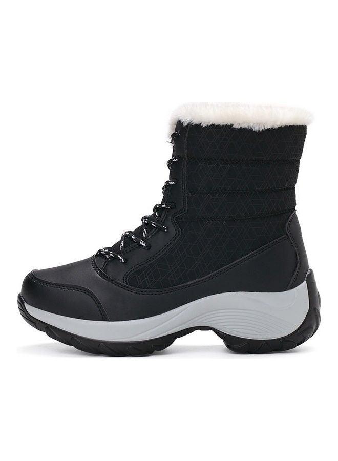 Beauenty Solid High-Top Warm Ankle Boots Black  - Image 1