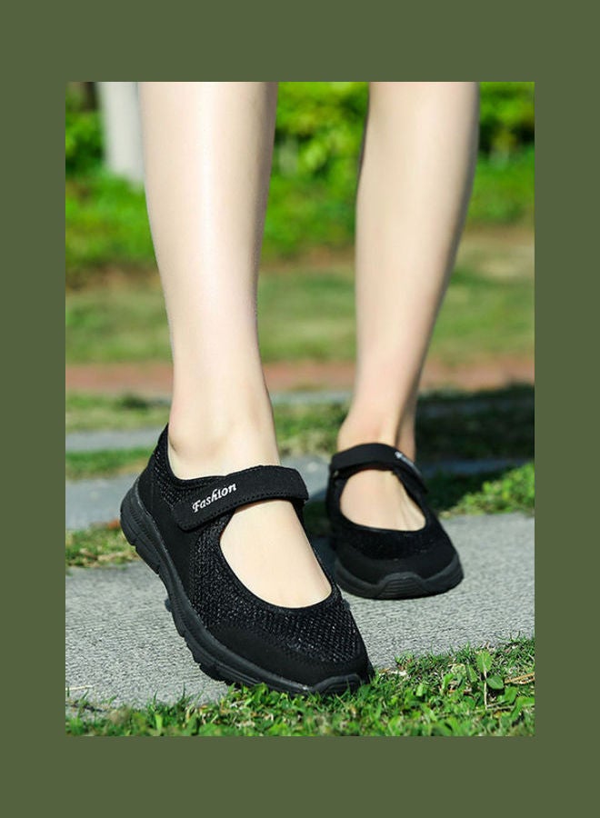 Beauenty Breathable Light One Foot Leisure Walking Shoes Black  - Image 5