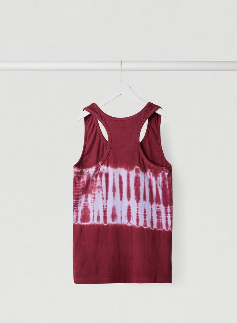 Earthbound - Printed Sleeveless Singlet Rhododendron - Image 1