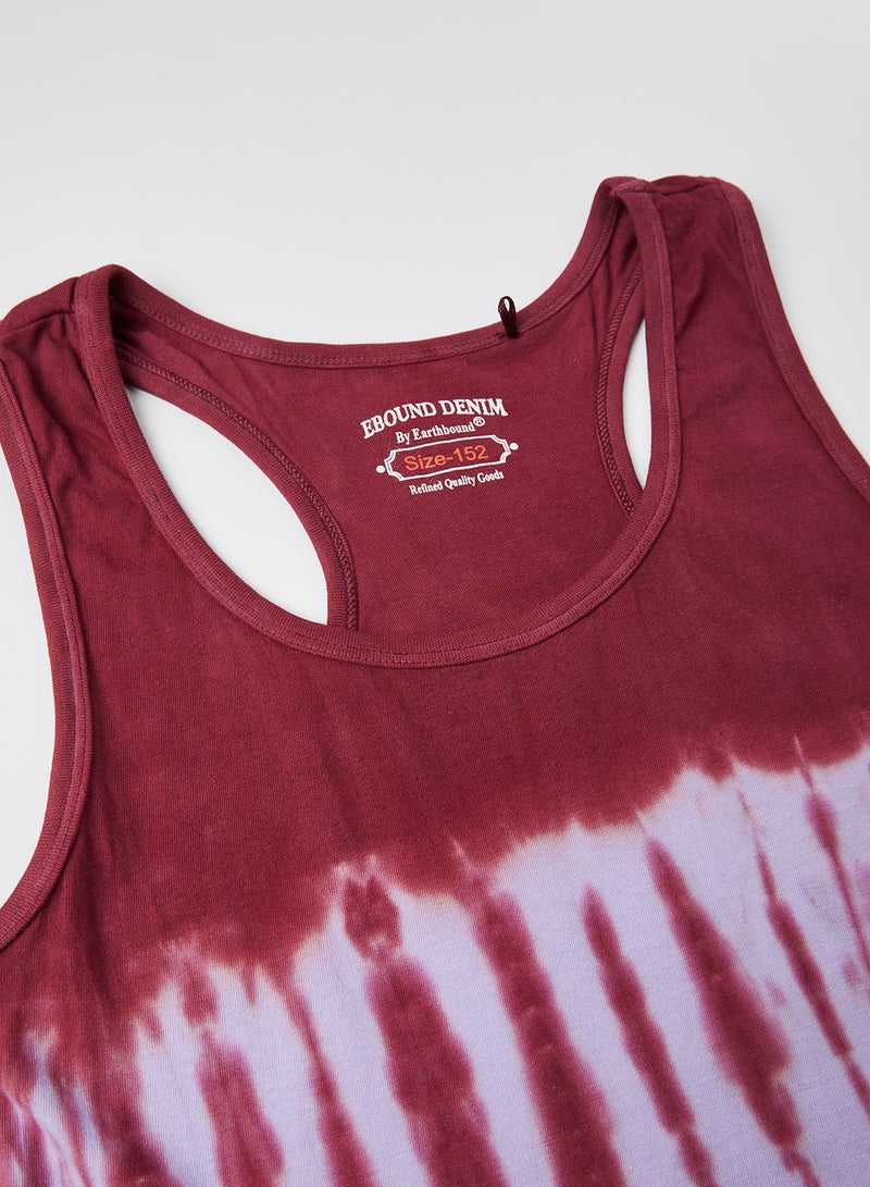 Earthbound - Printed Sleeveless Singlet Rhododendron - Image 1
