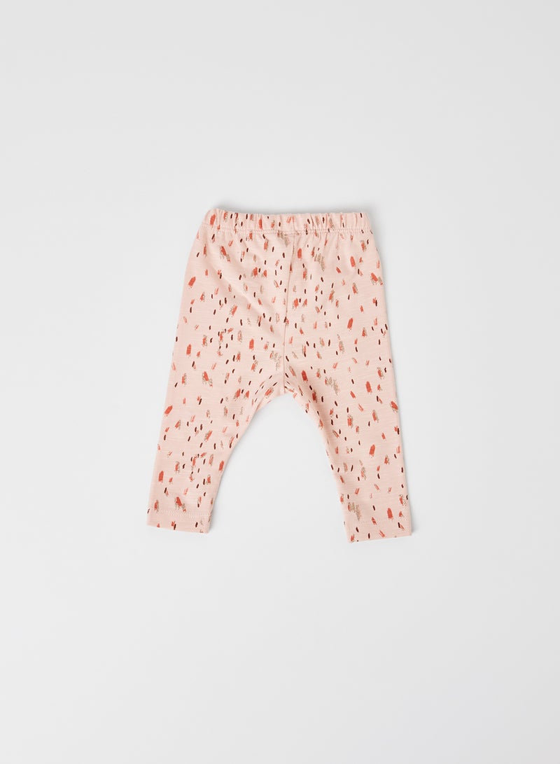 NAME IT All-Over Printed Natasja Leggings Peachskin  - Image 2