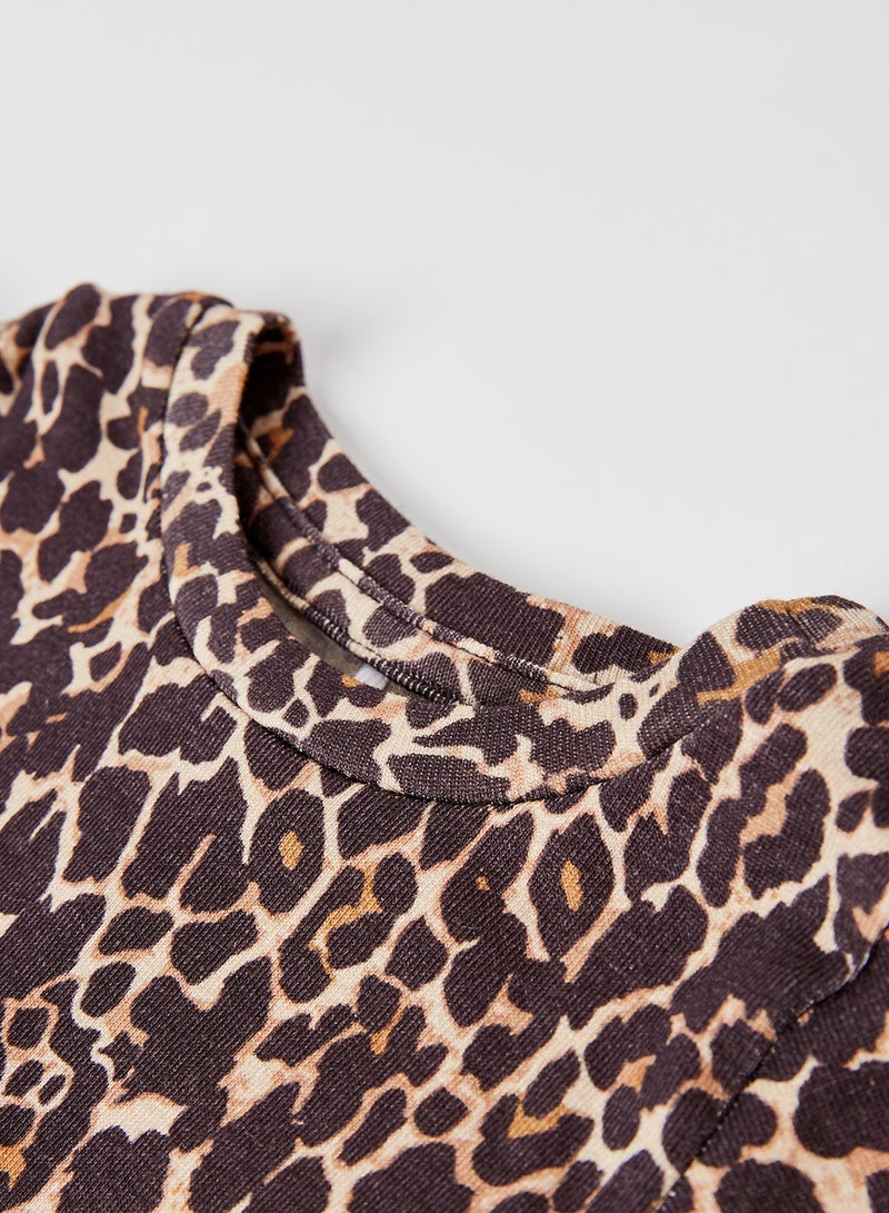 NAME IT - Baby Girls Leopard Print Bodysuit Multicolour - Image 1