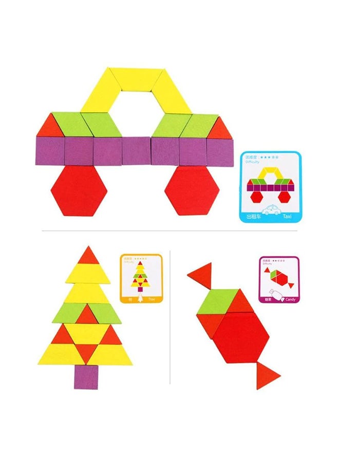 Beauenty - Wooden Pattern Block Puzzle Set 24.5x21.3x4cm - Image 1