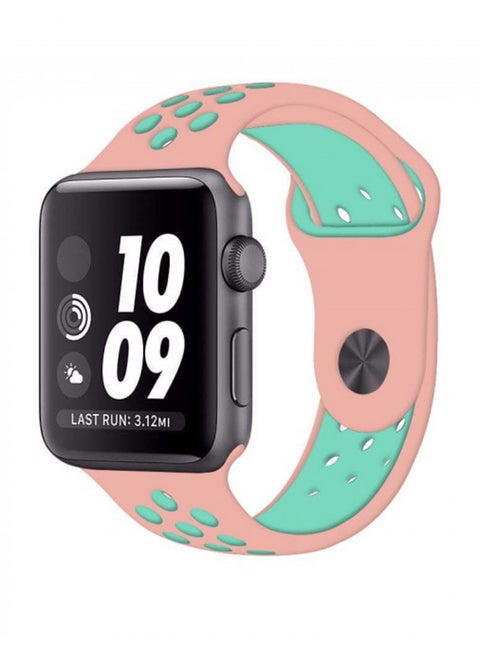 Apple Watch 42mm/44mm/45mm Nike Design Silicone Band Pink/Green