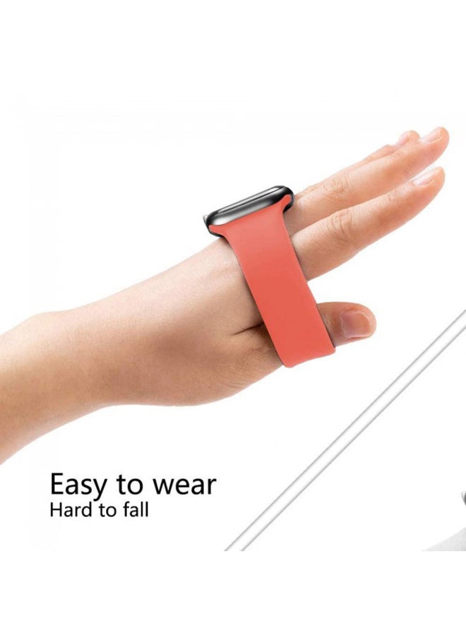 Generic - Solo Loop Band For Apple Watch Series 6/SE 44mm Orange - Image 1