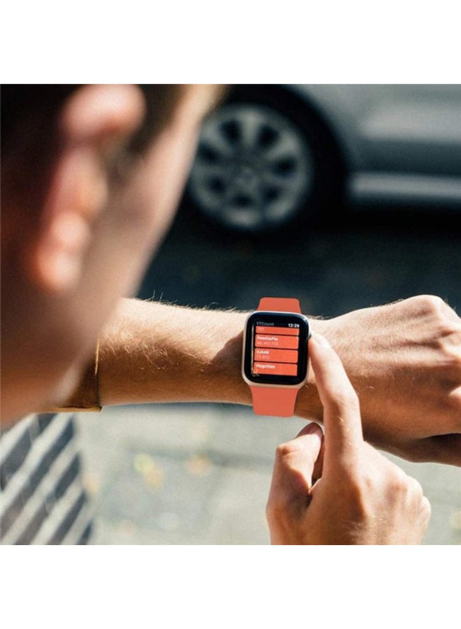 Generic - Solo Loop Band For Apple Watch Series 6/SE 44mm Orange - Image 1