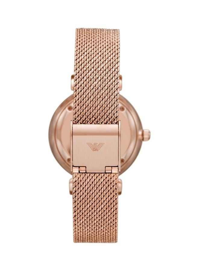 EMPORIO ARMANI - Women's Gianni T-Bar Analog Watch AR11320 - 32 mm - Rose Gold - Image 1