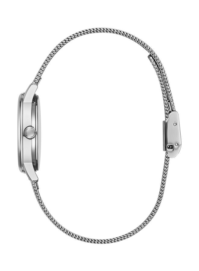 جس ساعة يد مايكرو إمبرينت بعقارب مقاومة للماء طراز GW0106L1 - 28 مم - فضي للنساء - Image 3