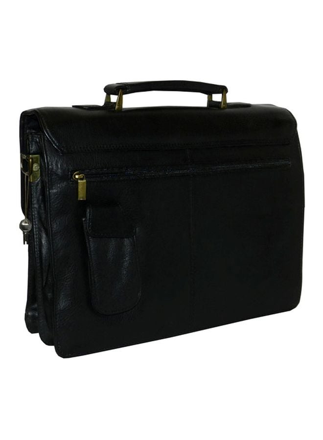 LAVERI LEATHER - Leather Briefcase Black - Image 1
