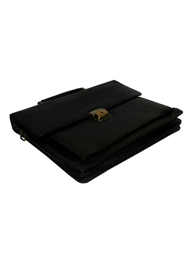 LAVERI LEATHER - Leather Briefcase Black - Image 1