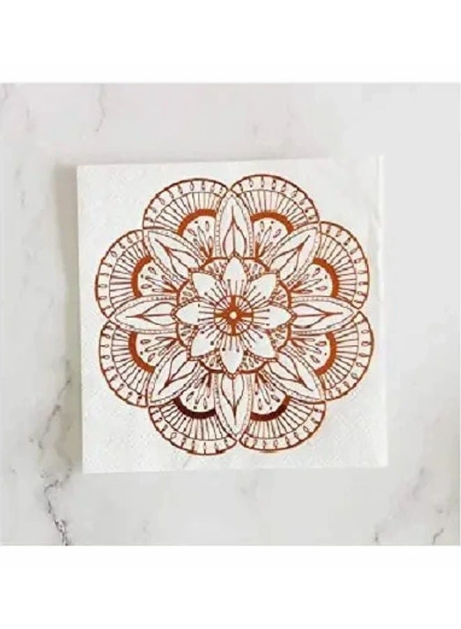 ThePartyPopper Mandala Rose Pattern Party Tableware Set - Image 3