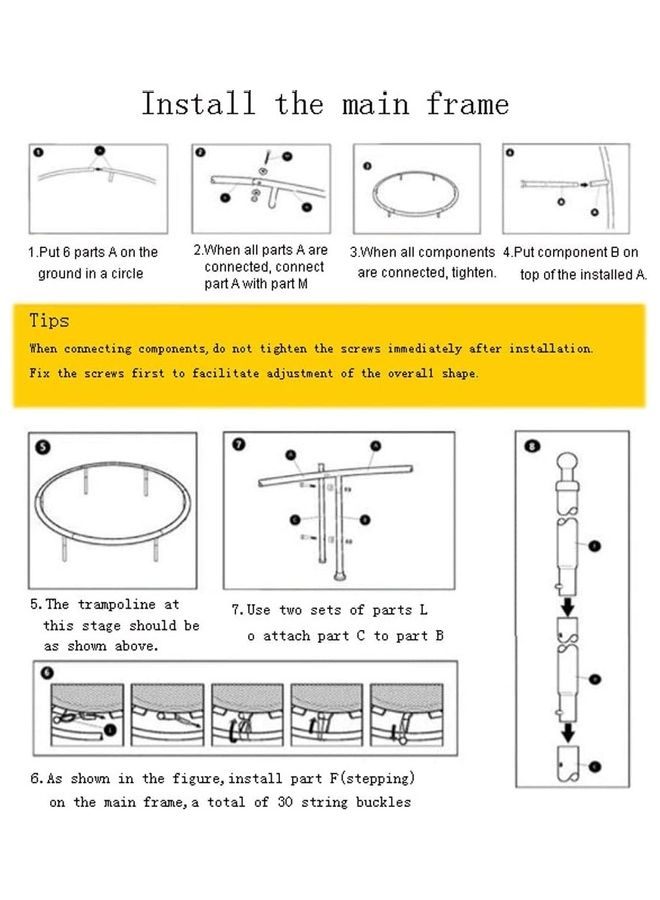 XIANGYU - Jumping Trampoline 180x90x46cm - Image 1