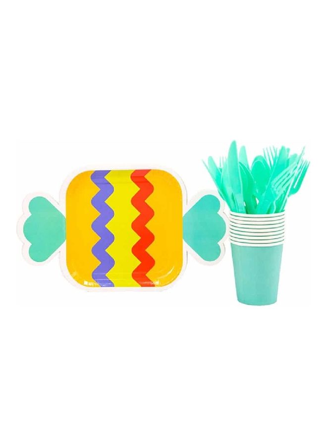 ThePartyPopper Candy Pattern Party Tableware Set - Image 2