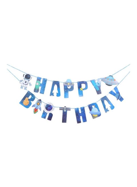 Space Astronaut Happy Birthday Banner