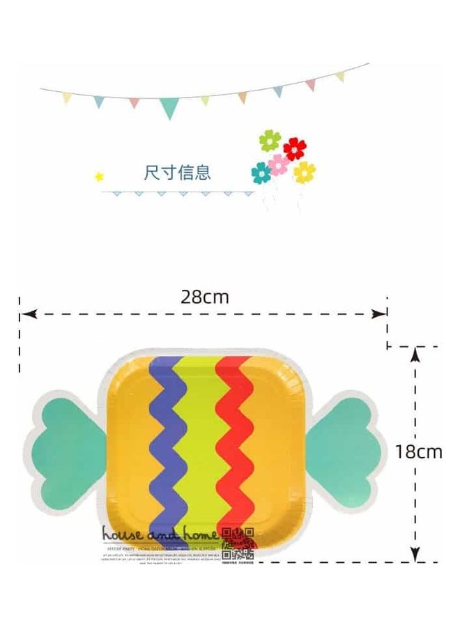 ThePartyPopper Candy Pattern Party Tableware Set - Image 3