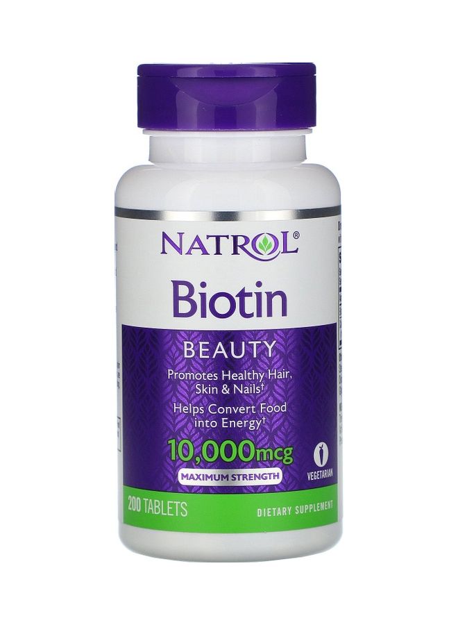 بيوتين - القوة القصوى 10,000 مكجم - 200 قرص - Image 1