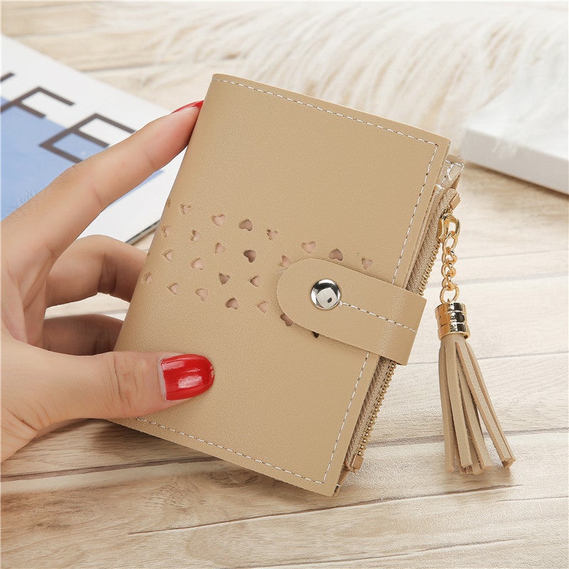 فريت محفظة صغيرة بسحاب ملتف مزينة بشرابة متعدد الألوان - Image 2