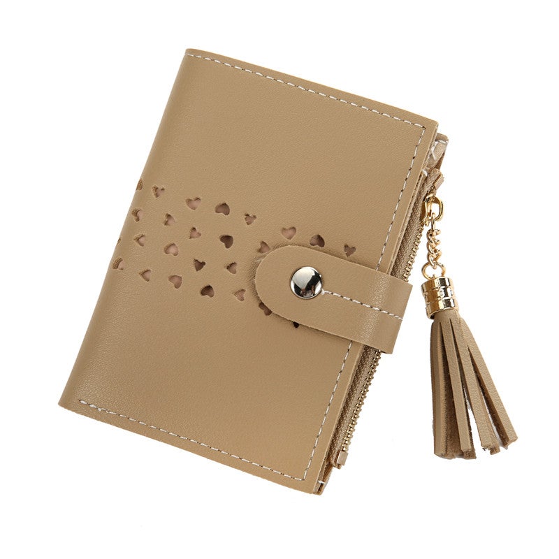 فريت محفظة صغيرة بسحاب ملتف مزينة بشرابة متعدد الألوان - Image 1