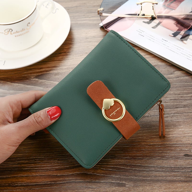 FRIEET Small PU Leather Holder Wallet Green - Image 2