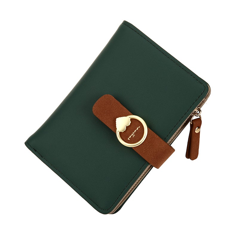 FRIEET Small PU Leather Holder Wallet Green - Image 1