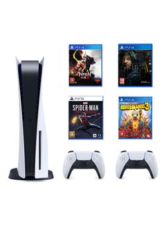 PlayStation 5 Console With Extra Controller And 4 Games (Nioh 2, Spider-Man: Miles Morales, Death Stranding, Borderlands 3)