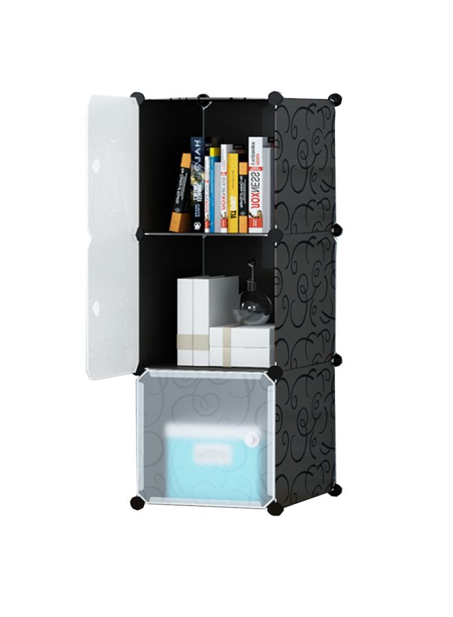 Generic 3-Modular Detachable Storage Cabinet Black/White 39x37x111cm  - Image 1