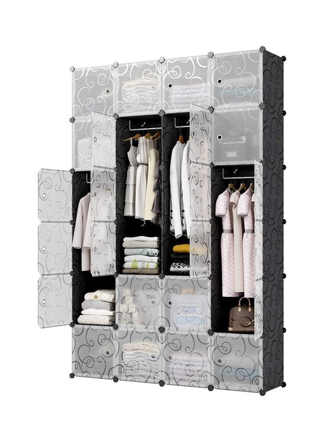 Generic 24-Modular Detachable Closet Black/White 147x47x201cm  - Image 1