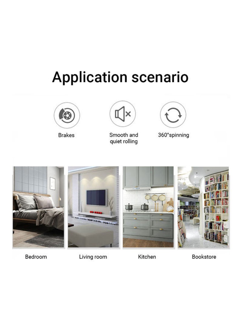 3 Tier Multi-Functional Moveable Wheels Rolling Metal Utility Cart  Storage Organizer Shelves Basket White - Image 2