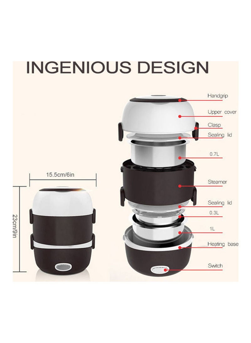 Generic Multifunctional Bento Electric Rice Cooker Food Warmer Lunch Box Multicolor 25.5*19.5*19.5cm  - Image 2