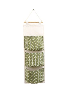 Generic B5-201705116 Ins Nordic Simple Pattern Wall Mounted Cotton Hanging Storage Bag With 3-Pockets Pouch Multicolour 10*1*10cm  - Image 1