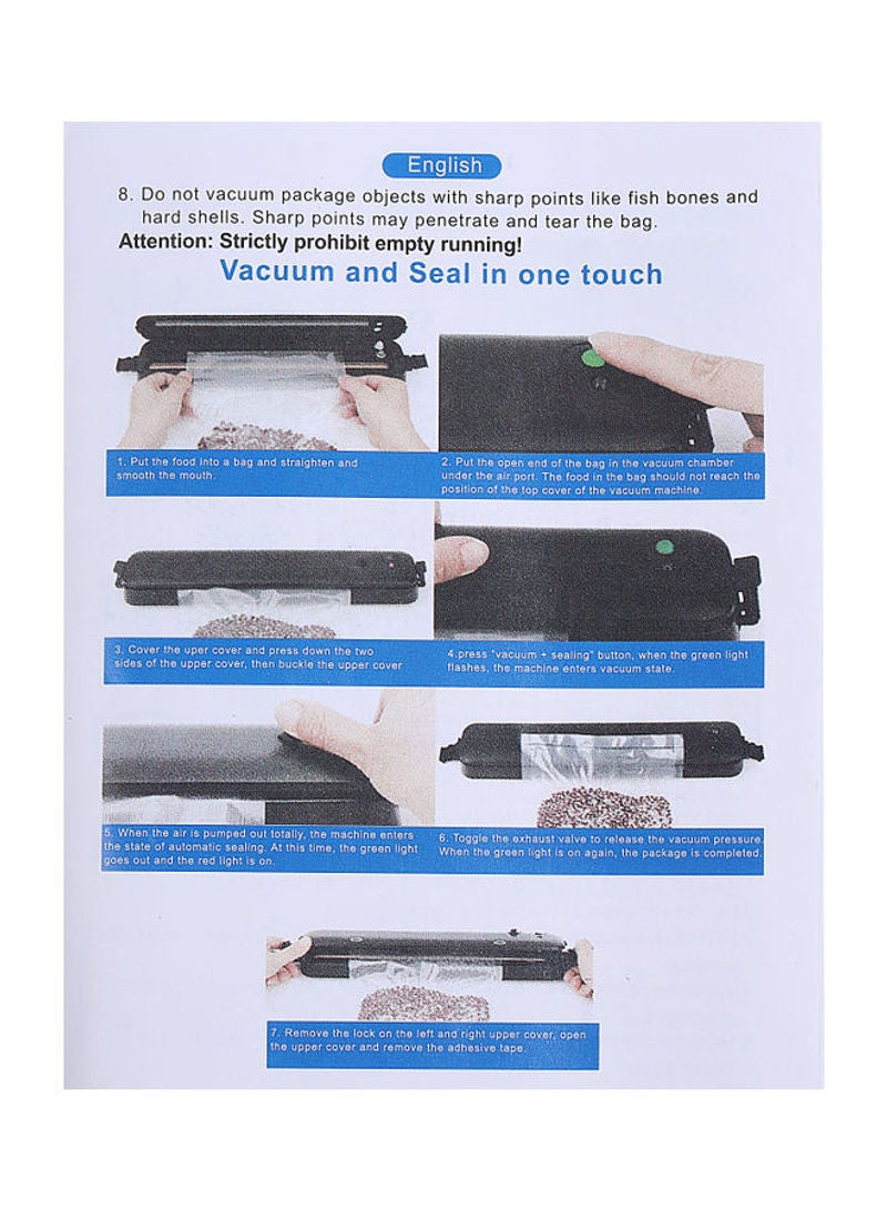 Generic - A C100-240 V 90W Full-Automatic Electric Vacuum Sealer Packaging Machine Included 10-Pocket Bag LU-937 Multicolour - Image 1