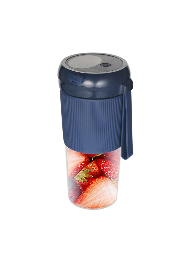 280ml Mini Portable Electric USB Rechargeable Fruit Juicer Blender Bottle Blue 20*9*9cm  - Image 1