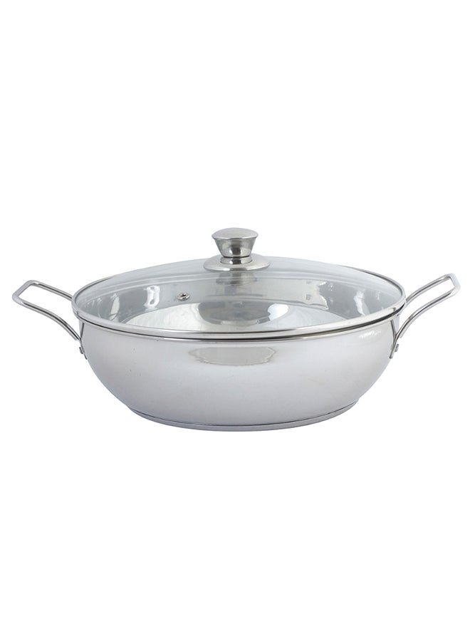 Home Box - Stilo Induction Wok With Glass Lid Silver 26cm - Image 1