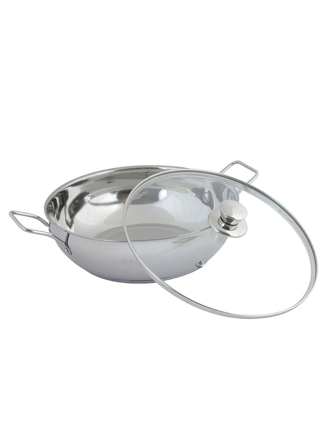 Home Box - Stilo Induction Wok With Glass Lid Silver 26cm - Image 1
