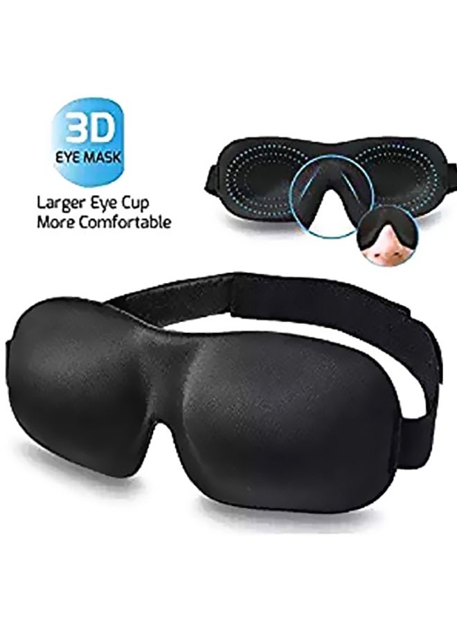 3D Sleeping Eye Mask Black  - Image 2