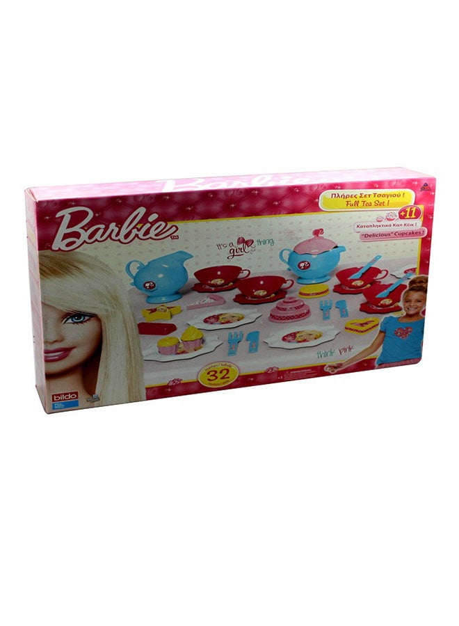باربي لعبة طقم شاى كبيرة الحجم