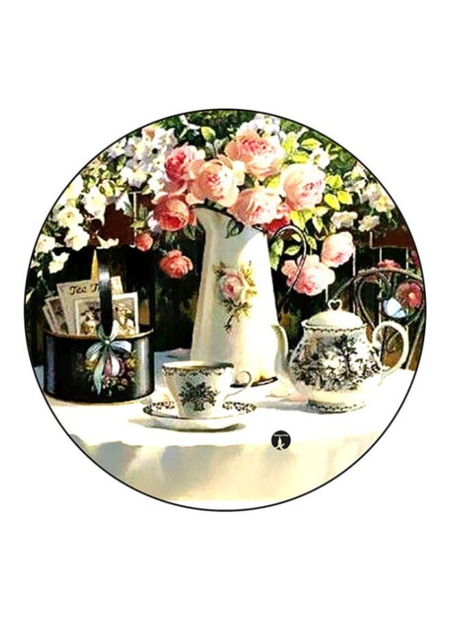 BP Vintage Art Printed Round Mouse Pad Multicolour