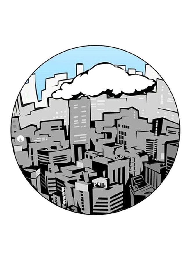 بي بي قاعدة ماوس عليها رسومات مطبوعة رمادي