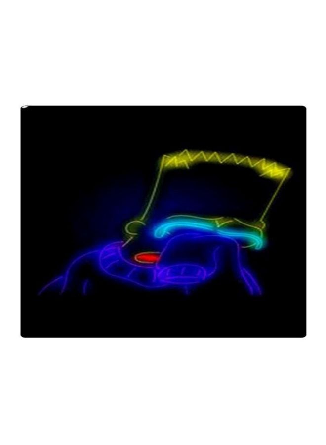 BP Printed Anti-Slip Gaming Mouse Pad Blue/Black/Yellow - Image 1