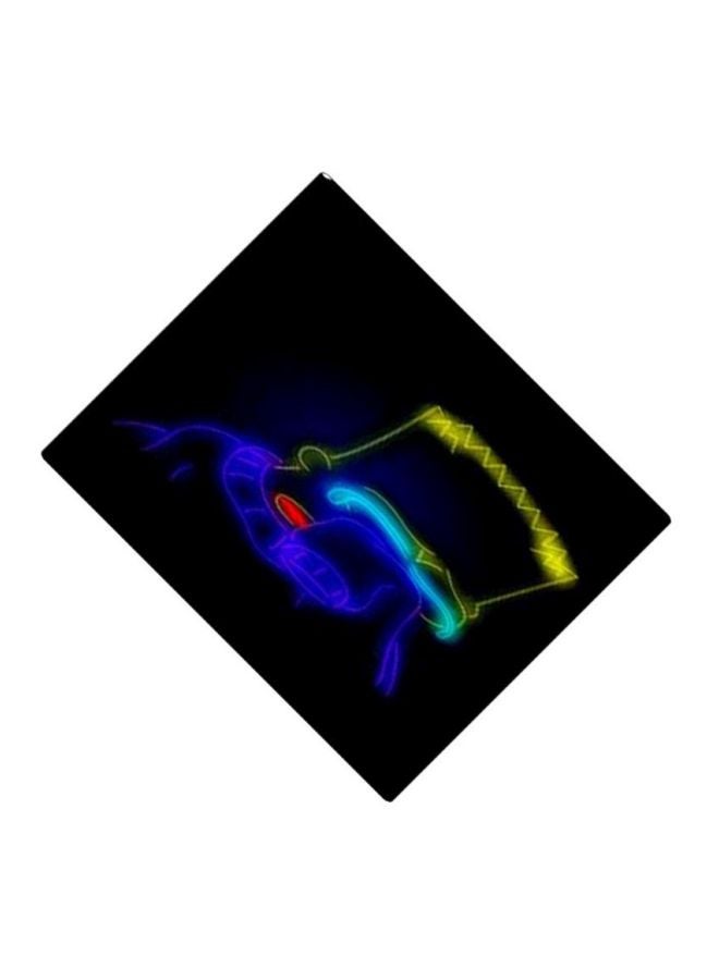 BP Printed Anti-Slip Gaming Mouse Pad Blue/Black/Yellow - Image 2