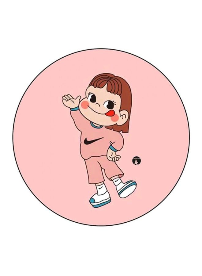 Printed Mouse Pad Pink/Brown