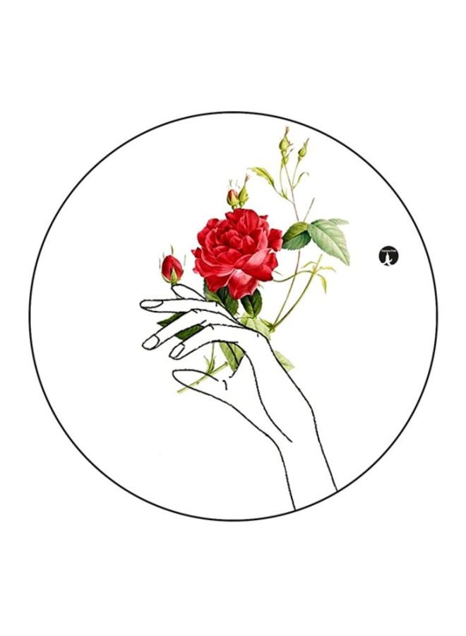 بي بي قاعدة ماوس عليها رسومات مطبوعة أبيض/أحمر