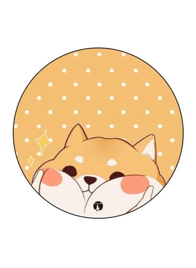 BP Dog Printed Mousepad Yellow/White/Pink