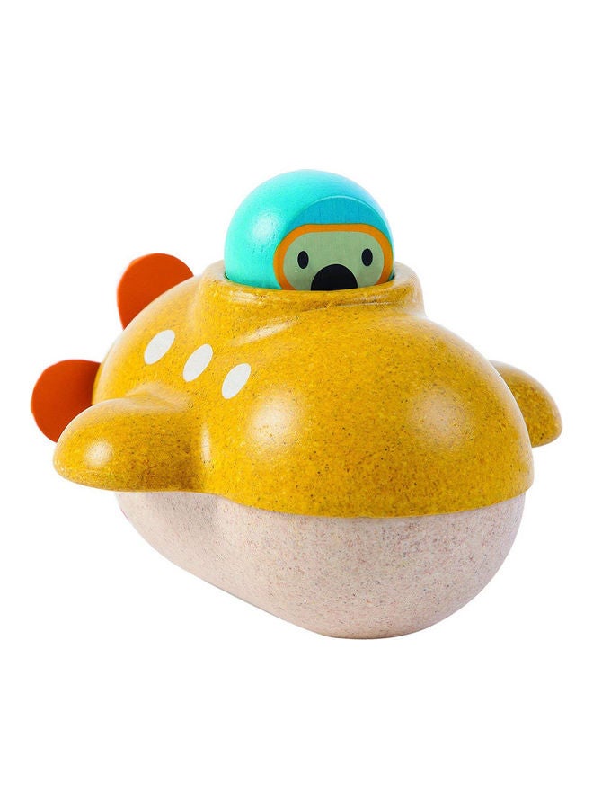 PlanToys Wooden Submarine 12.4x9.8x6cm - Image 1