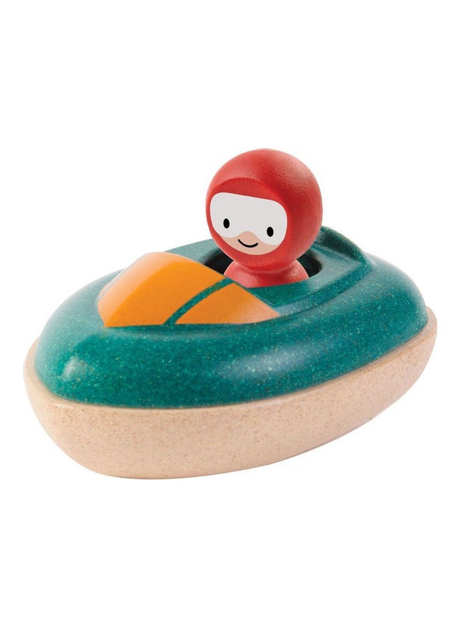 PlanToys Wooden Speed Boat 8.51x11.99x6cm  - Image 1
