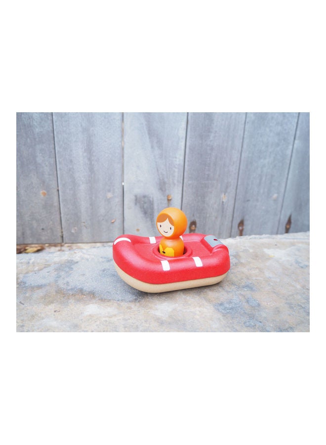 PlanToys Wooden Coast Guard Boat 8.51x11.99x6cm  - Image 2