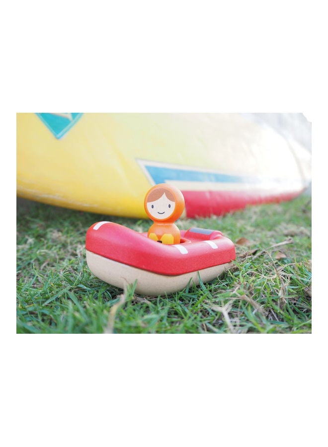 PlanToys Wooden Coast Guard Boat 8.51x11.99x6cm  - Image 3